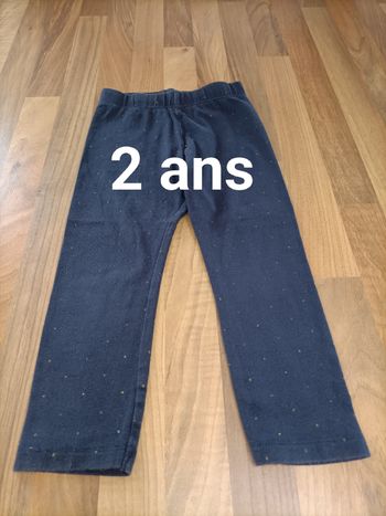 Legging bleu marine pois or 2 ans Kiabi 