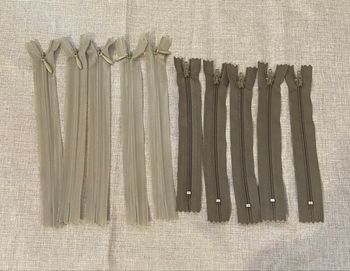 Lot fermetures éclair 