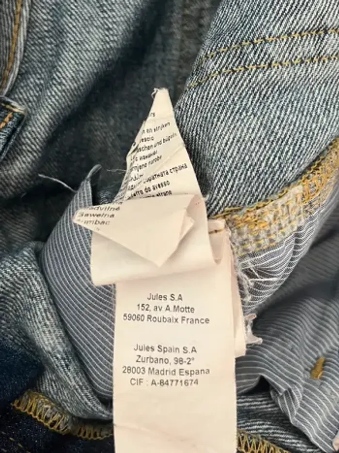 Jean Jules Homme Vintage 28/34 coupe droite bleu brut - photo numéro 4