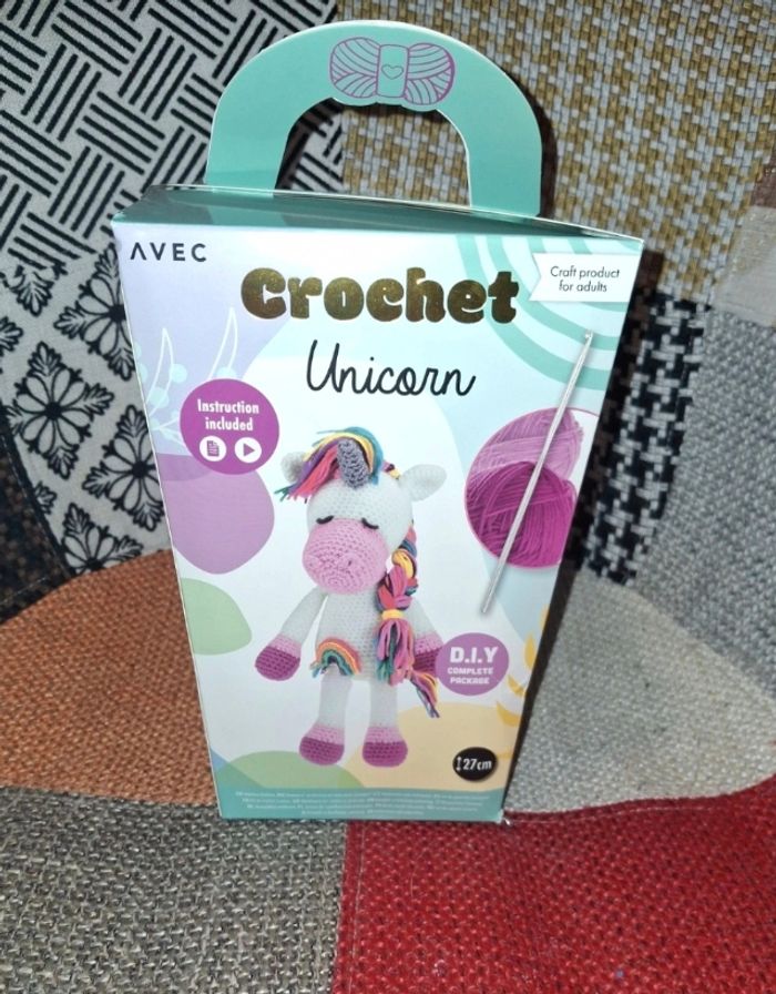 Kit crichet licorne vert