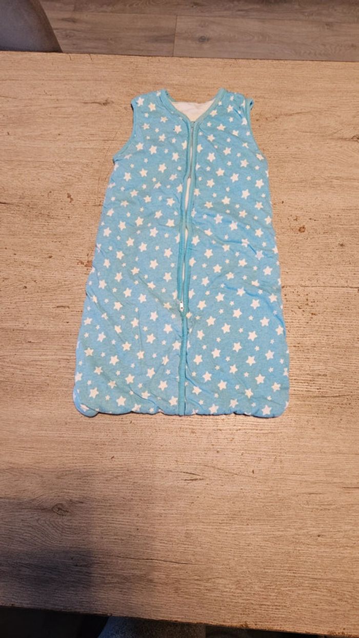 Chancelière / gigotteuse / turbulette de 70 cm, turquoise avec étoiles blanches, Zeeman - photo numéro 2
