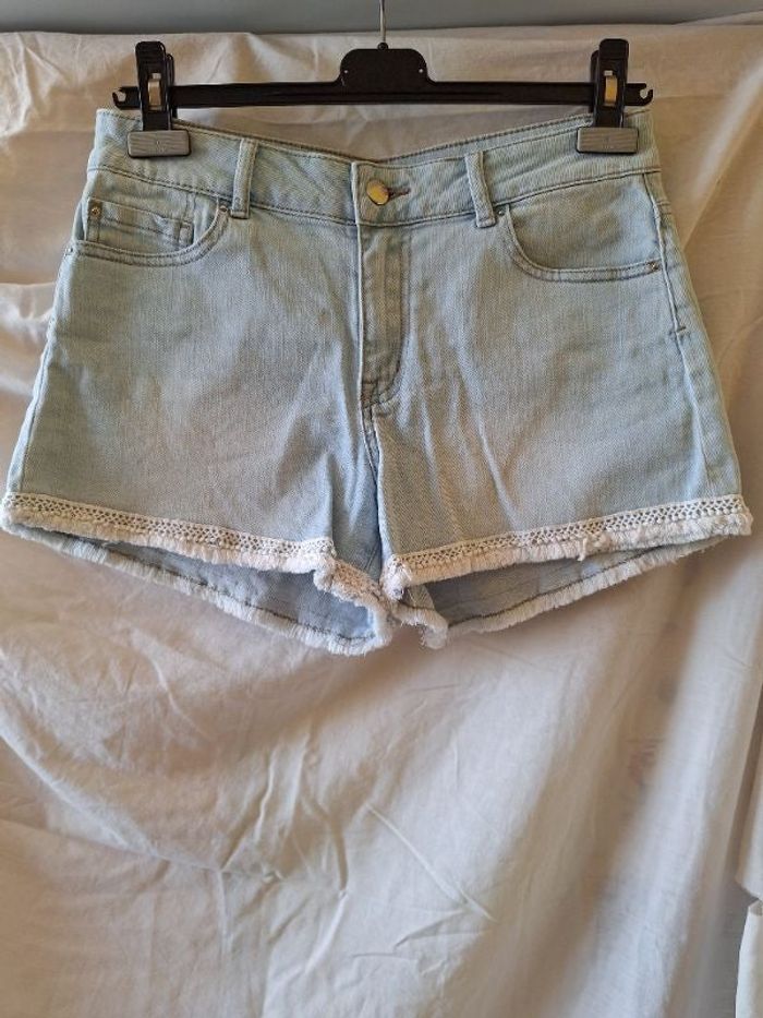 Short en jean clair