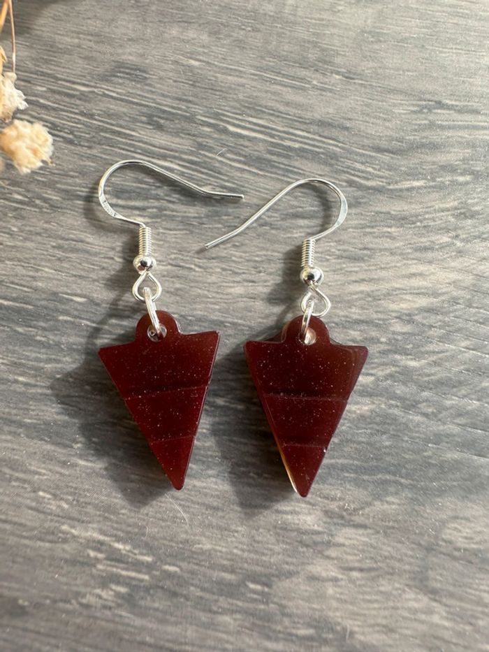 Boucles d'oreilles triangle - photo numéro 2