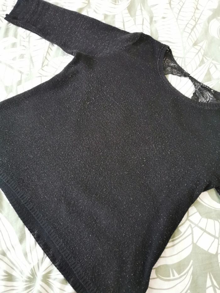 Pull léger dentelle et paillettes - photo numéro 3