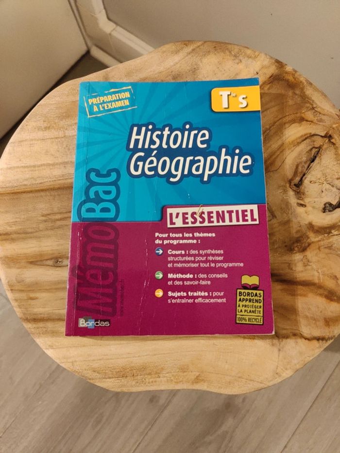 🙂 livre memo bac histoire géographie bordas🙂