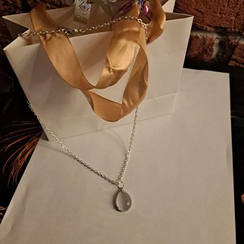 Collier argenté acier inoxydable avec pendentif