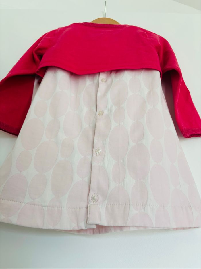 Ensemble robe + boléro tons rose 2a - 86cm - photo numéro 6