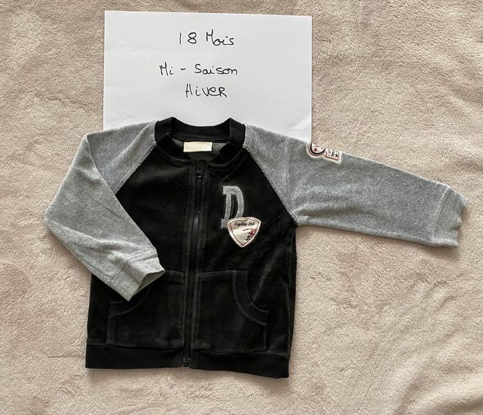 Lot de 4 gilets / pulls zippés chauds - 18 mois - Du pareil au même & autre - TBE - photo numéro 13