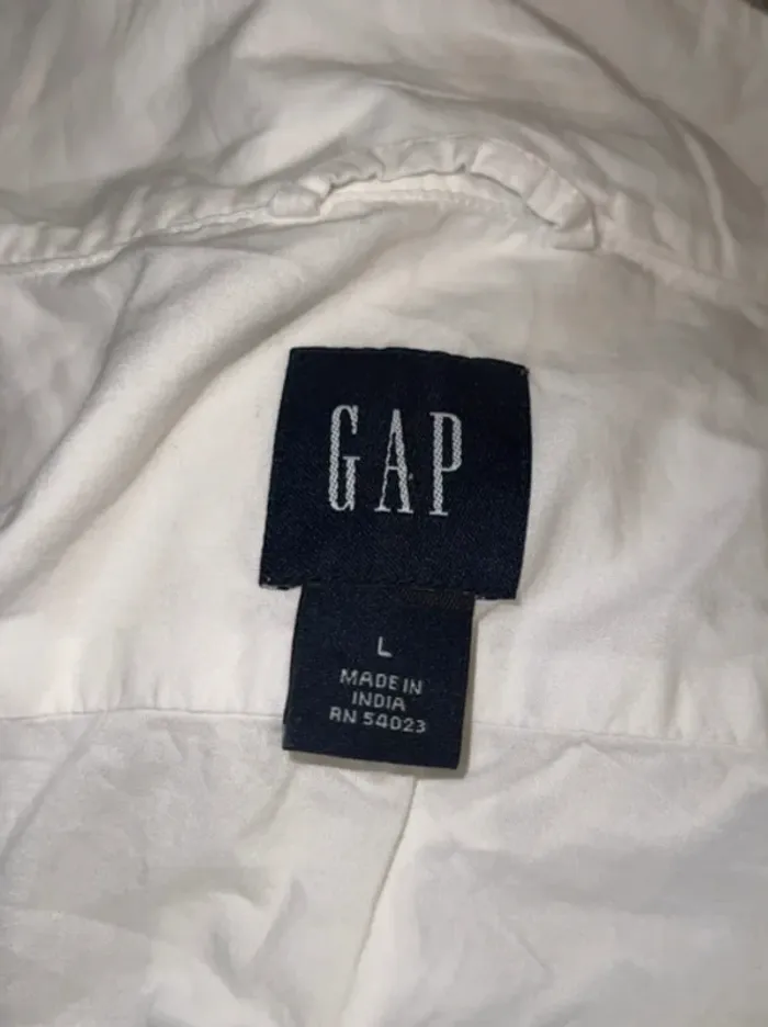Chemise Ample Blanche Gap Brodée Taille L - photo numéro 9