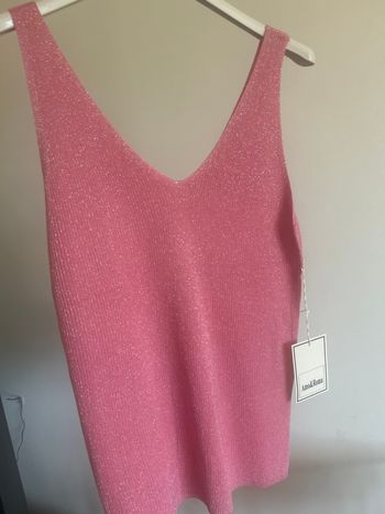 Débardeur rose pailleté T.U