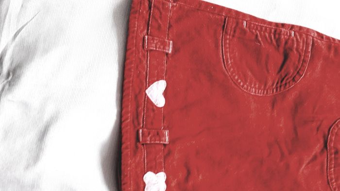 Robe salopette en velours rouge 18 mois - photo numéro 2