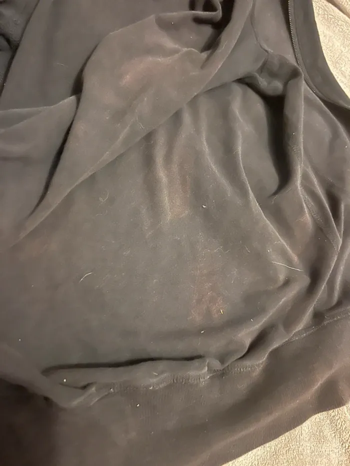 Veste de sport douce noire / marron foncé - photo numéro 4