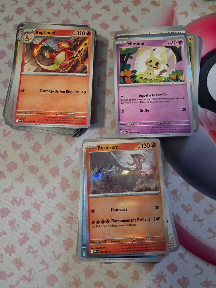 Lot de 50 cartes Pokémon Flammes Fantasmagoriques ME02 FR