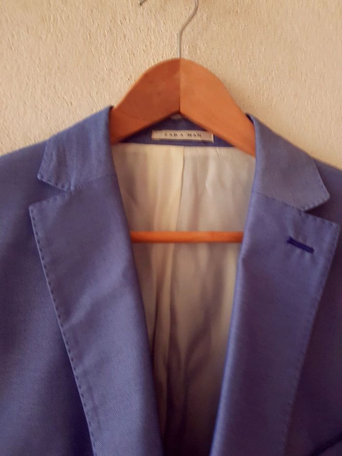 Veste de blazer Zara homme bleu - photo numéro 9