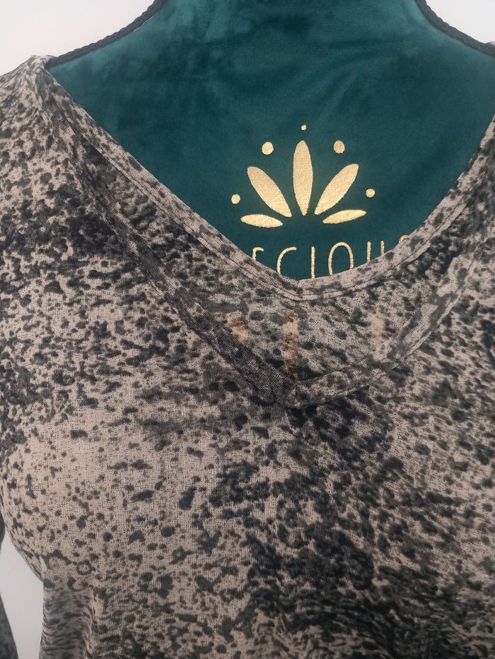 Haut habillé tacheté tons gris Jacqueline Riu - photo numéro 3