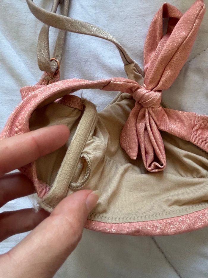 Lot / set 2 hauts de maillot de bain bikini multicolore pailleté brillant Penti taille XS/34 neuf - photo numéro 13