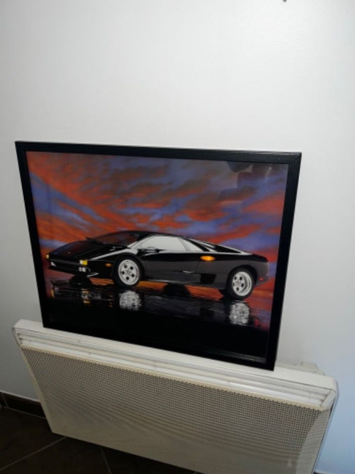 Cadre mural avec voiture lamborghini