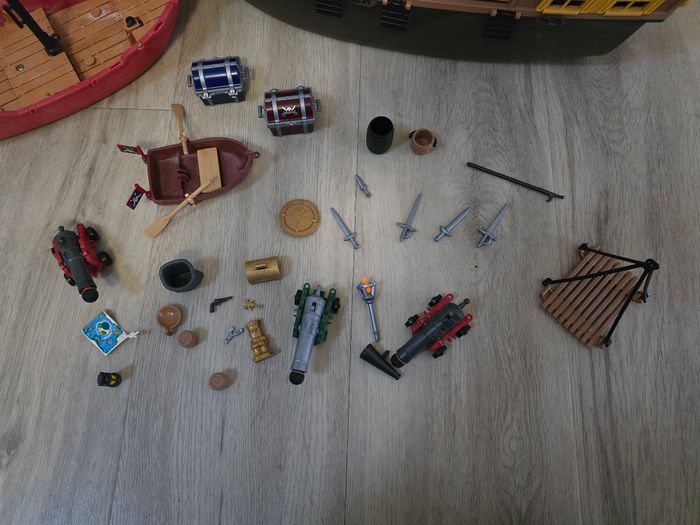 Lot playmobil pirates bateau chaloupe et barque - photo numéro 7