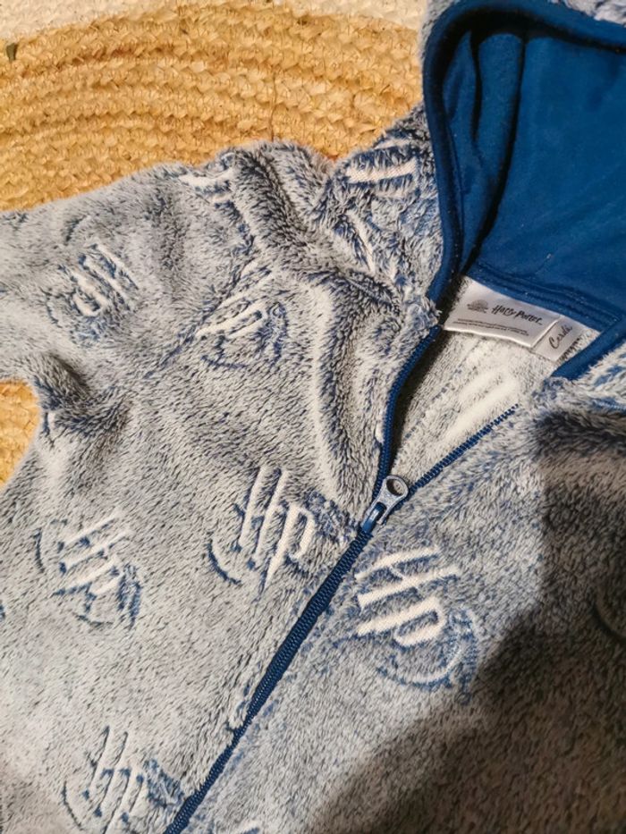Combinaison pyjama harry potter garçon 8 ans bleu moucheté