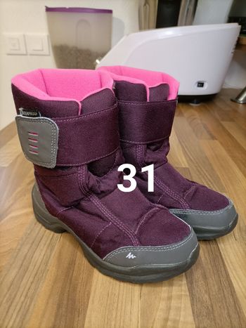 Bottes après ski neige violet rose Quechua 31