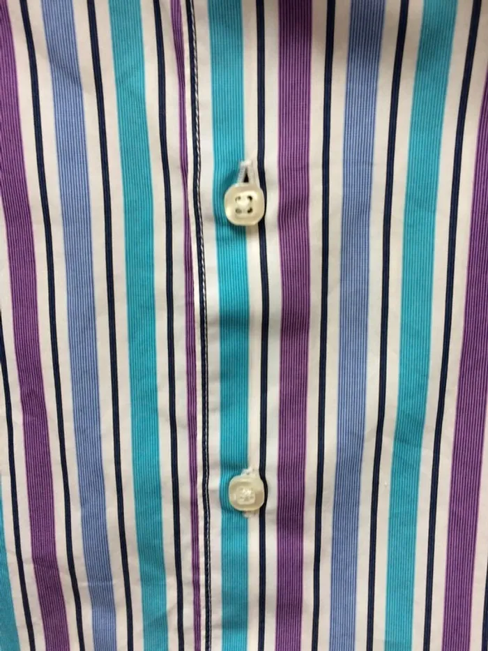 Chemise rayé bleu violet - photo numéro 4