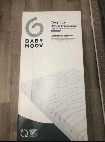 Matelas Bébé De la naissance jusqu’à 5–6 ans neuf. Dans l’emballage 70cm x 140cm.