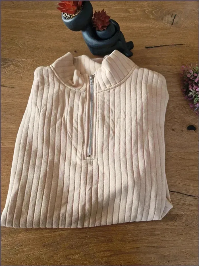 Sweat pull léger - homme - beige - Taille L - photo numéro 3