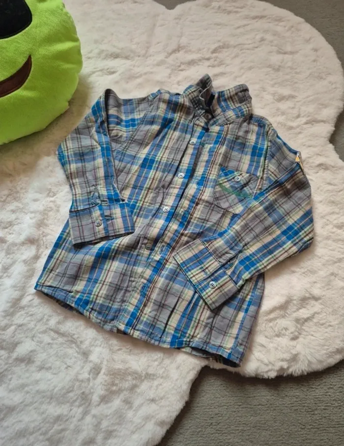 🩵 Chemise manches longues YCC garçon 4 ans - photo numéro 2