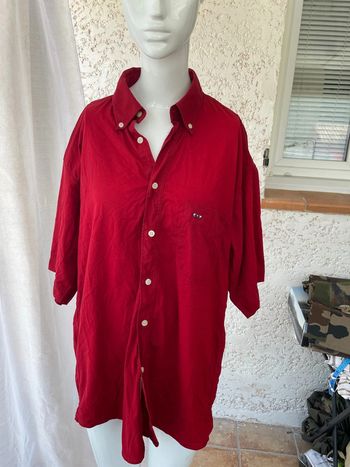 Chemise manches courtes rouge