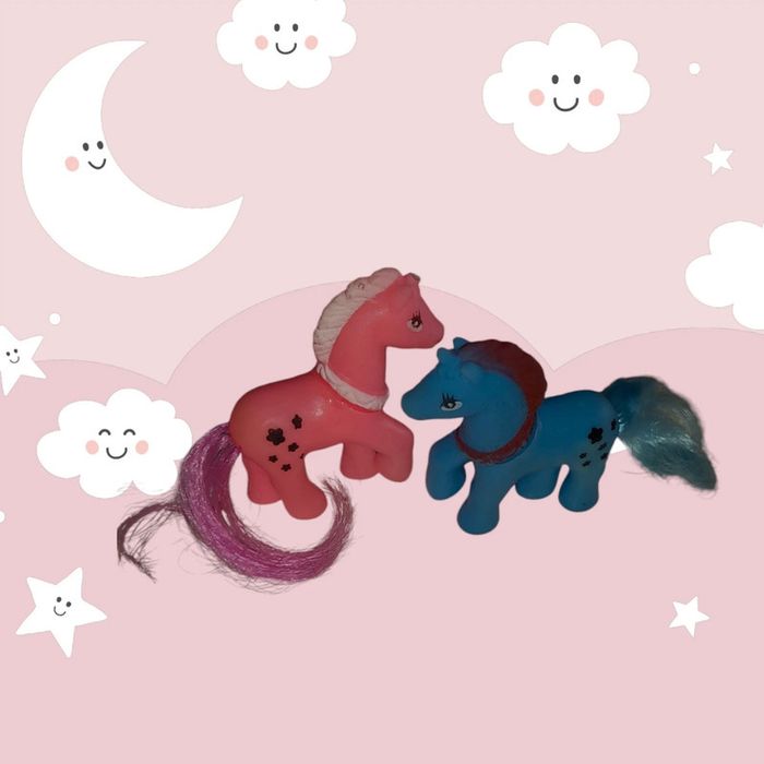 Lot de 2 mini poney