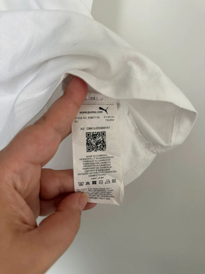 T-shirt blanc Puma homme S ou 36 - photo numéro 6