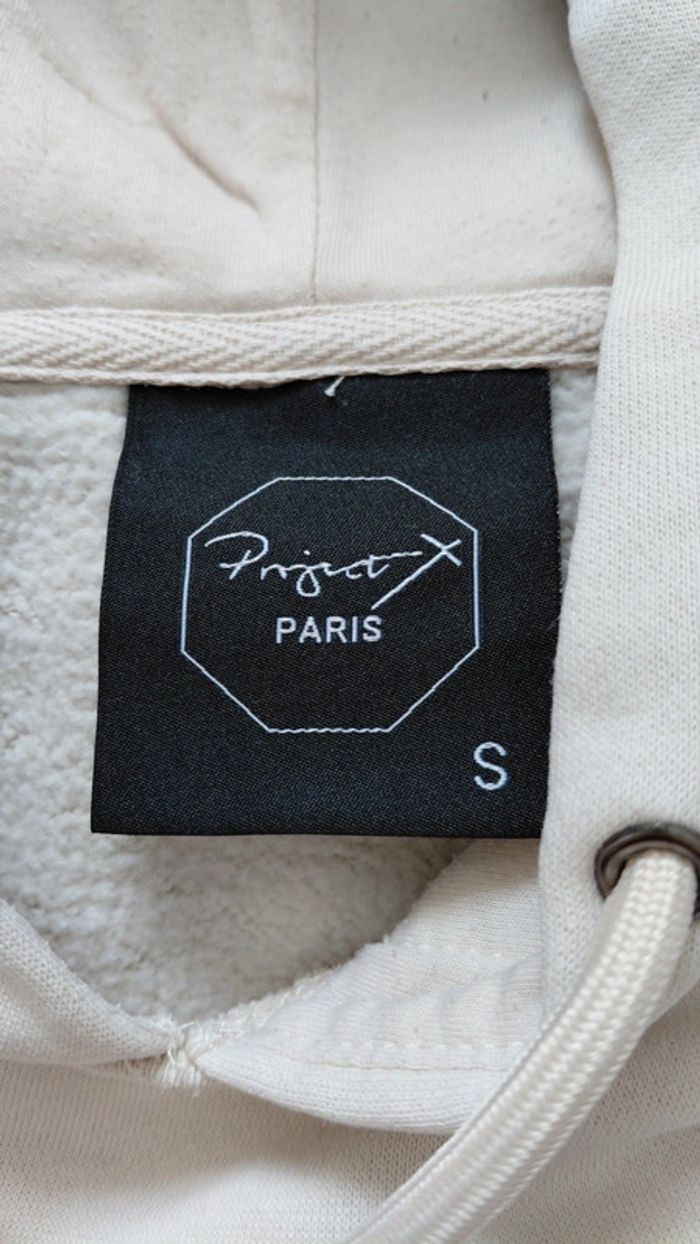 Pull à capuche Project X beige taille S - photo numéro 2