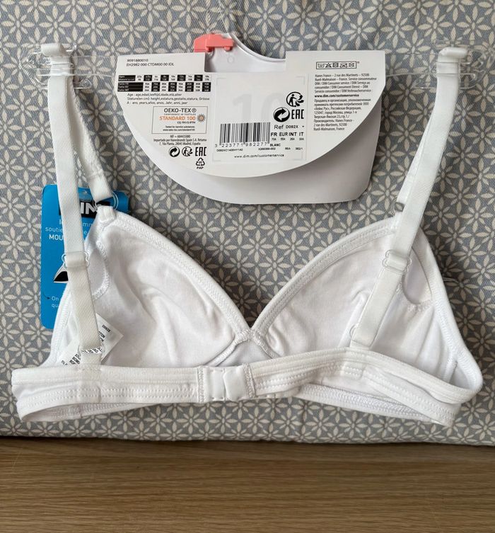 Soutien-Gorge Sans Armatures Blanc "Coton Stretch" 70A - photo numéro 3