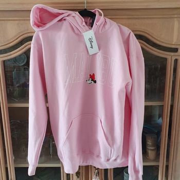 Magnifique Tee-shirt Femme avec capuche Minnie Taille M Couleur rose pâle Disney
