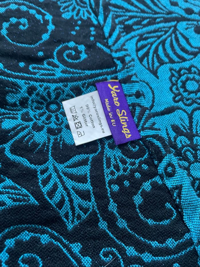 Écharpe de portage de la marque Yaro modèleAva Contra Black-Blue Glam Taille 5 - photo numéro 4