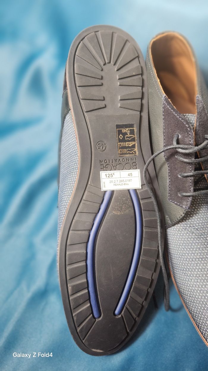 🌹pièce unique ! boots bocage renald bleu - pointure 45 - neuf - photo numéro 5