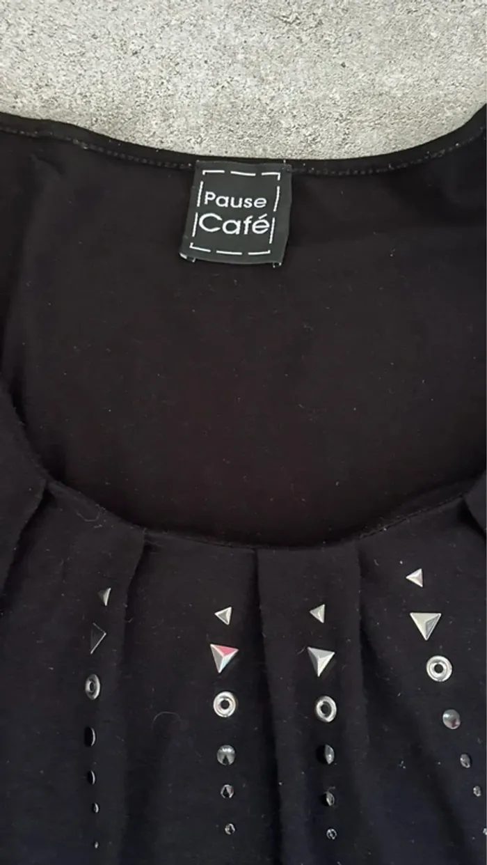 💫 Tunique haut tee shirt ultra chic Pause café 46 état neuf - photo numéro 5