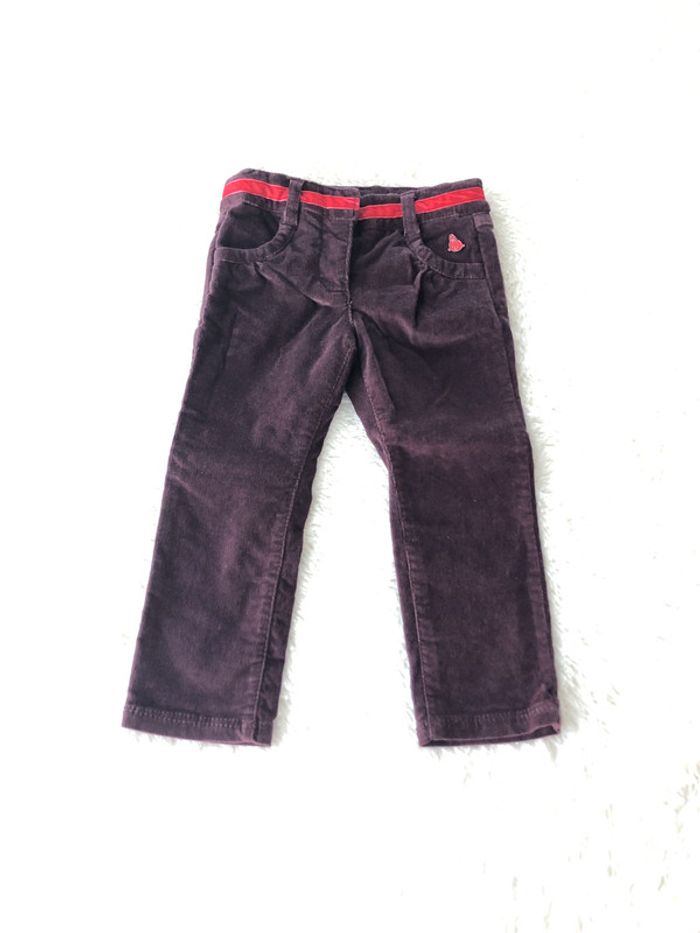Pantalon velours bordeaux neuf 2a - photo numéro 5