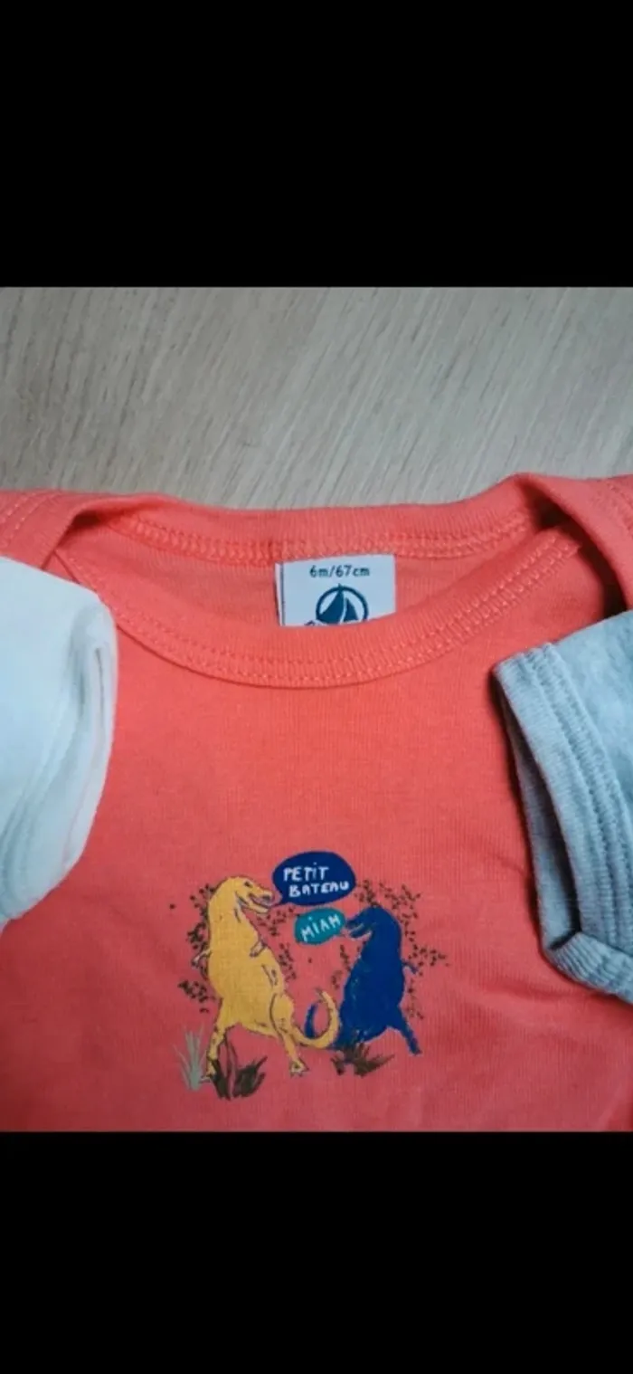 Lot bodies MC Petit Bateau - photo numéro 2