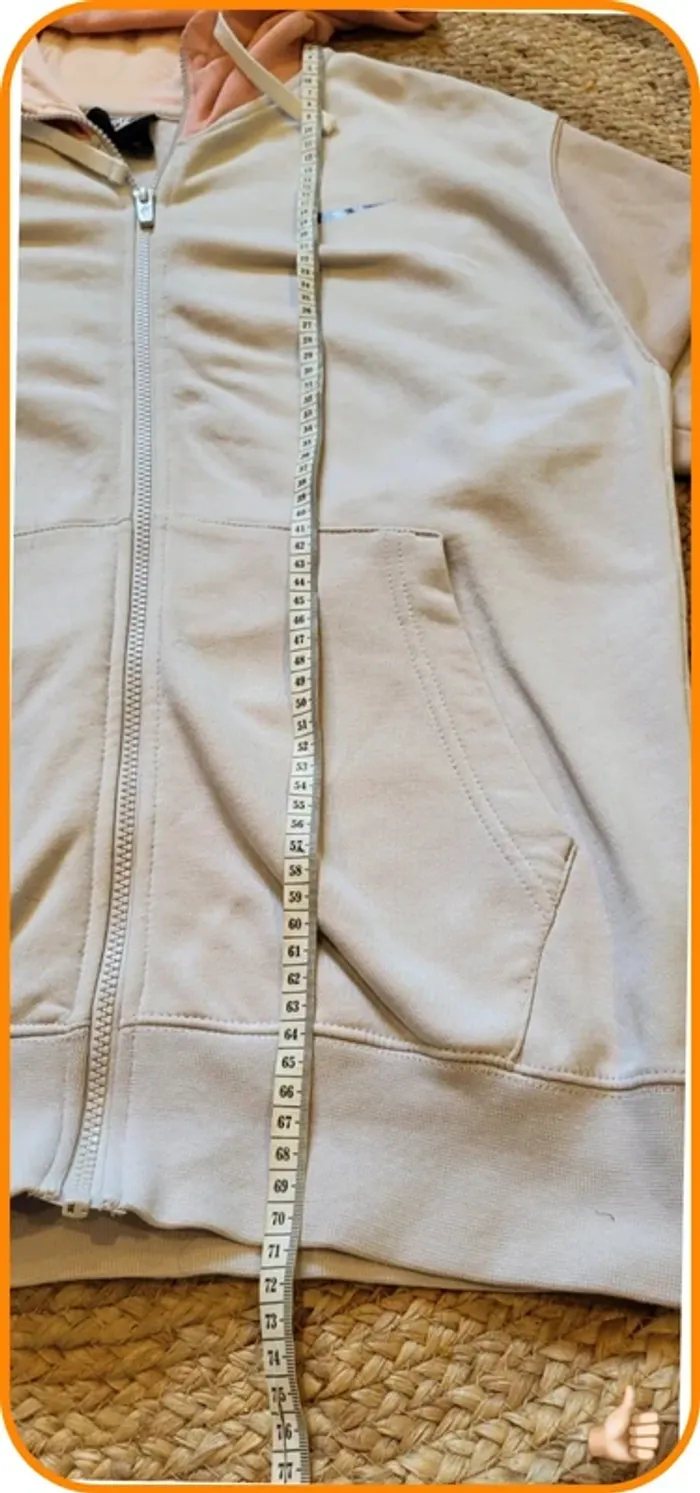 Veste à capuche Nike - Taille M Oversize - Homme - Très bon état - Blanc cassé - photo numéro 12