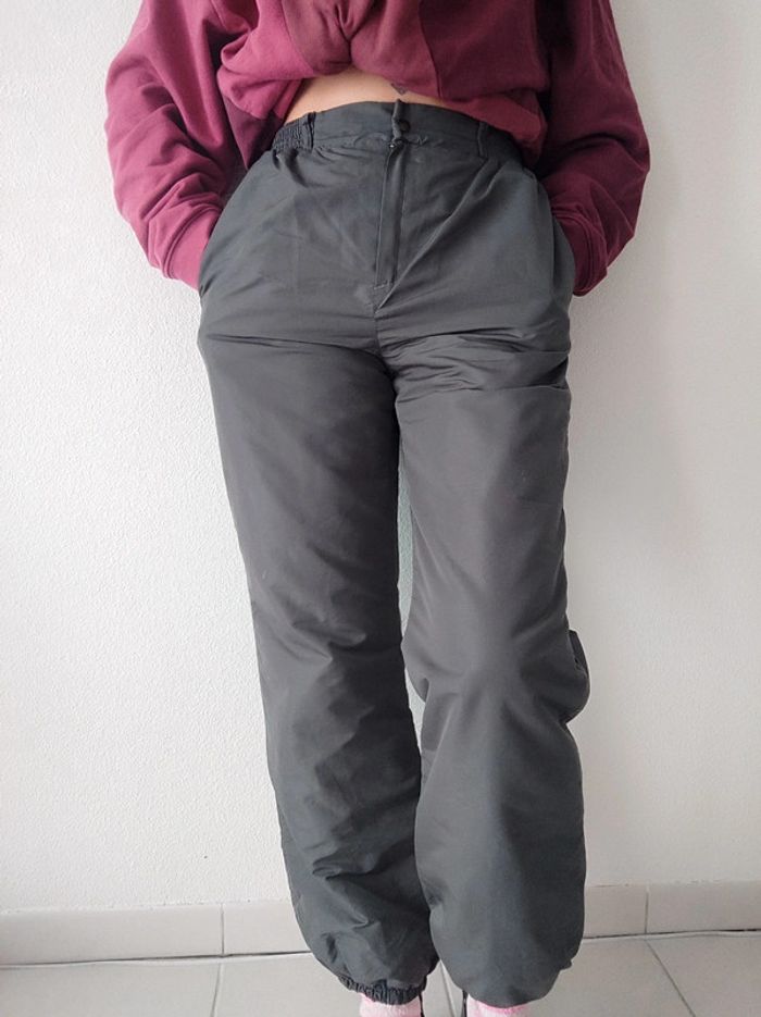 Pantalon ski montagne gris élastique Vintage  🇫🇷 Goodi Windi - 34/XS à 42/XL Mixte
