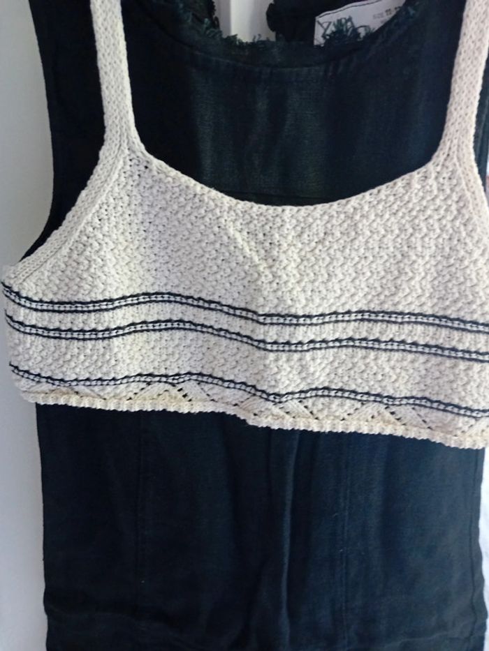 Ensemble robe + top en crochet 10/11ans Zara 🖤🤍 - photo numéro 3