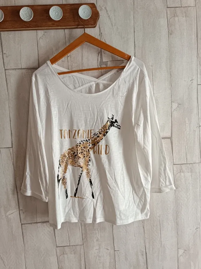 Blouse blanche Tanzanie wild - photo numéro 2