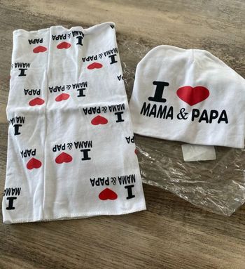 Ensemble bonnet + écharpe Neuf bébé unisexe garçon ou fille 3/24 mois