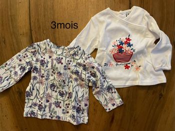 Lot 2 tee shirt 3 mois