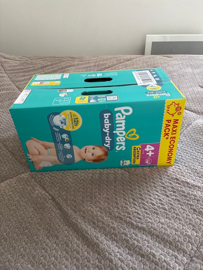 98 couches Pampers baby dry taille 4+ - photo numéro 3