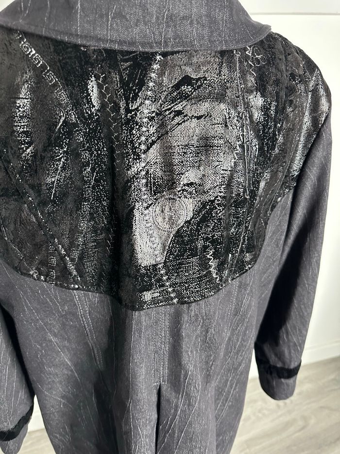 Blazer gris foncé et noir S.Quise T46 3XL - photo numéro 3