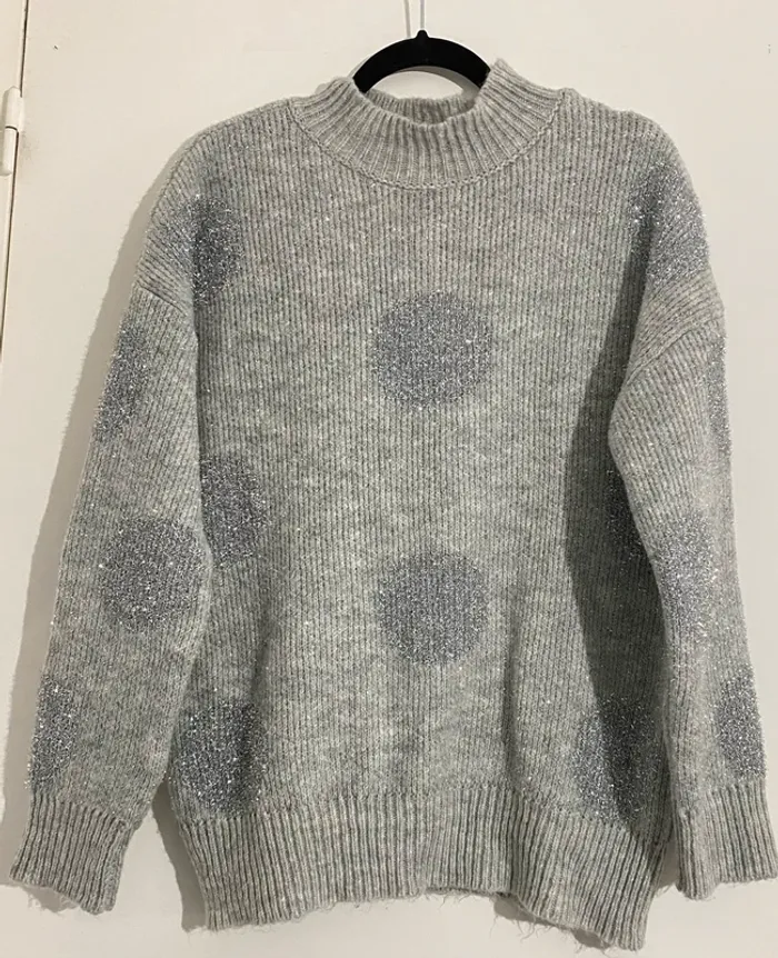 Pull Scintillant À Pois