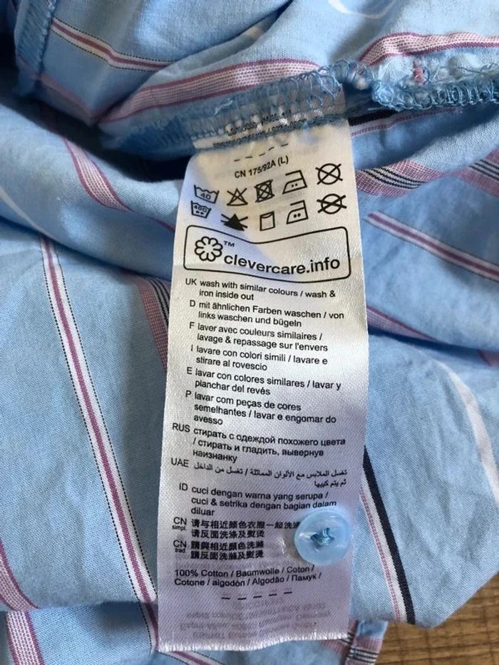 Chemise longue oversize bleue à rayures Esprit taille L TBE - photo numéro 19