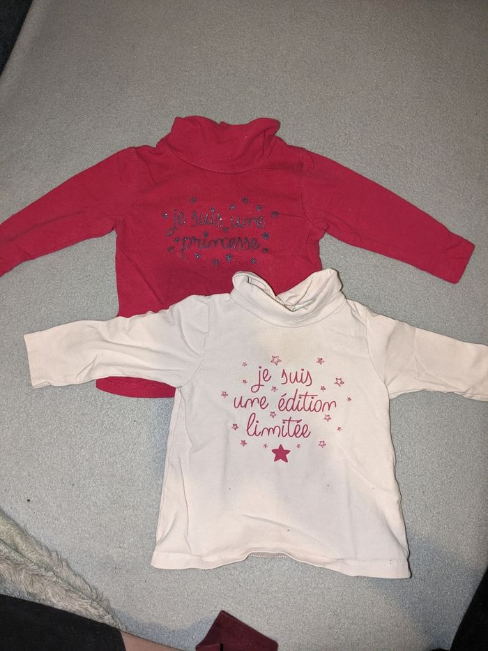 2 Pull col roulé fille